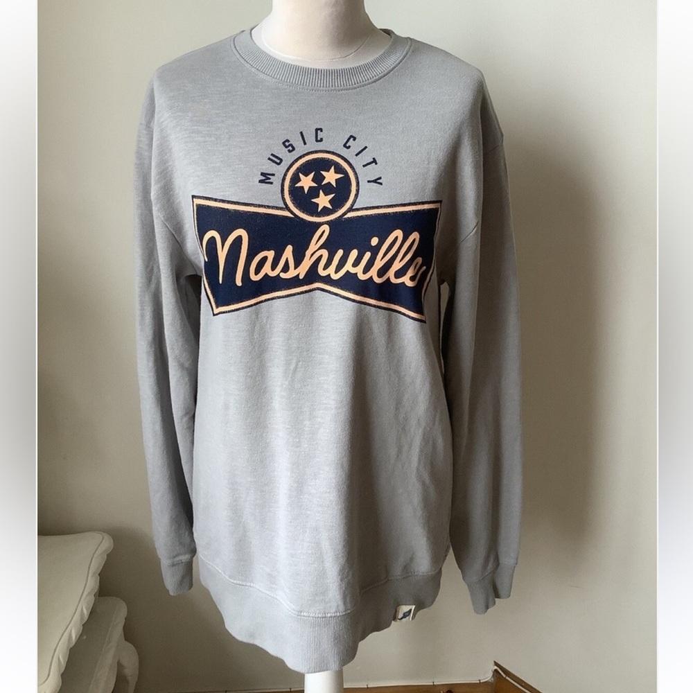 Nashville League Gray Crewneck Sweatshirt size L